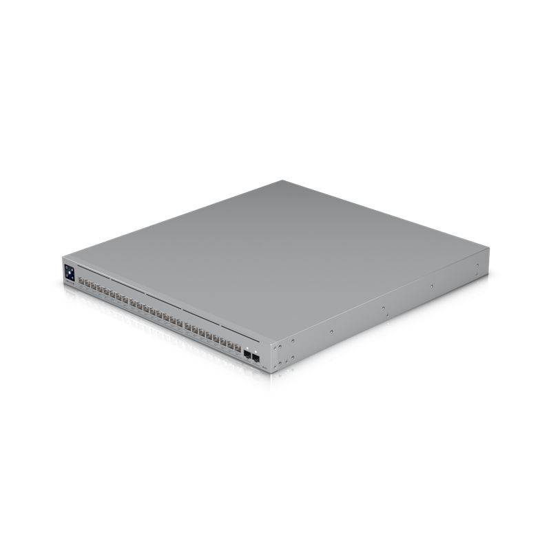 Professionele Ubiquiti Layer 3 Etherlighting™ PoE+++ switch met 24 poorten, voorzien van (16) 10 GbE-, (8) 2,5 GbE- en (-2