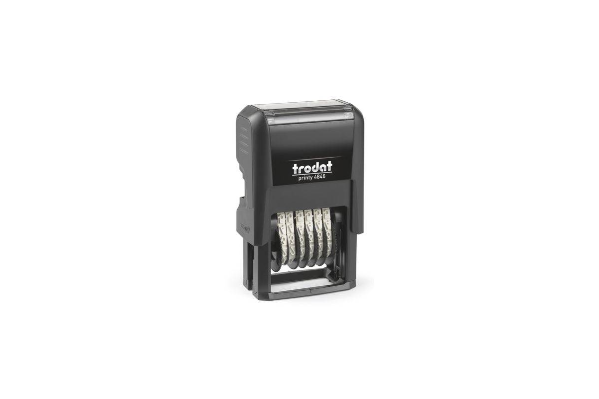 Trodat Printy nummerstempel, zwart + kussen, zwart 4846-0