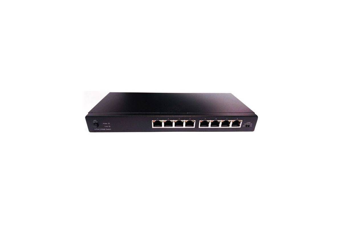 Longshine LCS-2.5GS7108 netwerkswitch, onbeheerd Gigabit Ethernet (10/100/1000), zwart.-0