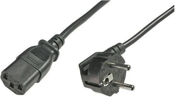 LOGON-VOEDINGSKABEL 0,5M - C13-CEE7/5 - ZWART
