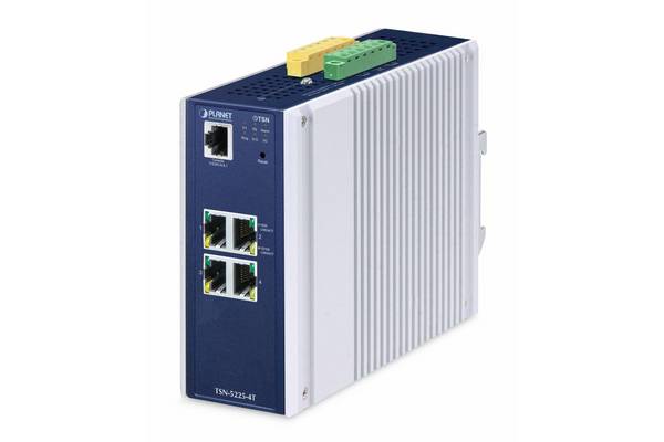 PLANET IP30 DIN-rail industriële L2+ beheerde L2+ Gigabit Ethernet (10/100/1000) aluminium, blauw