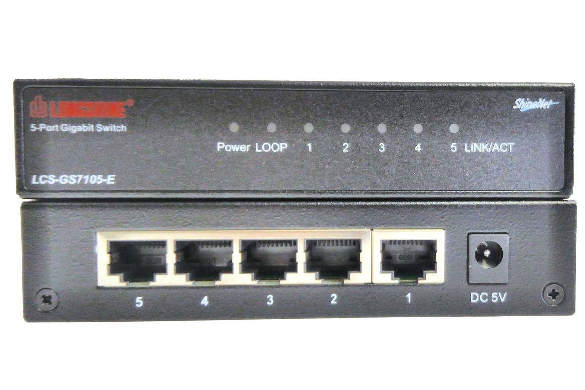 Longshine LCS-GS7105-E netwerkswitch, onbeheerd, voor desktop, zwart-0