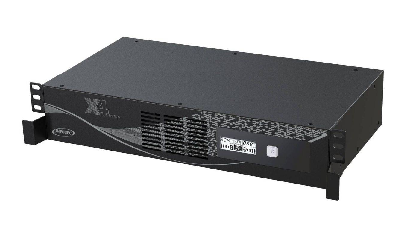 Infosec Line Interactive UPS 1000 VA 8 IEC-uitgangen - 2 FR/SCHUKO-uitgangen -- 2 jaar garantie ---0