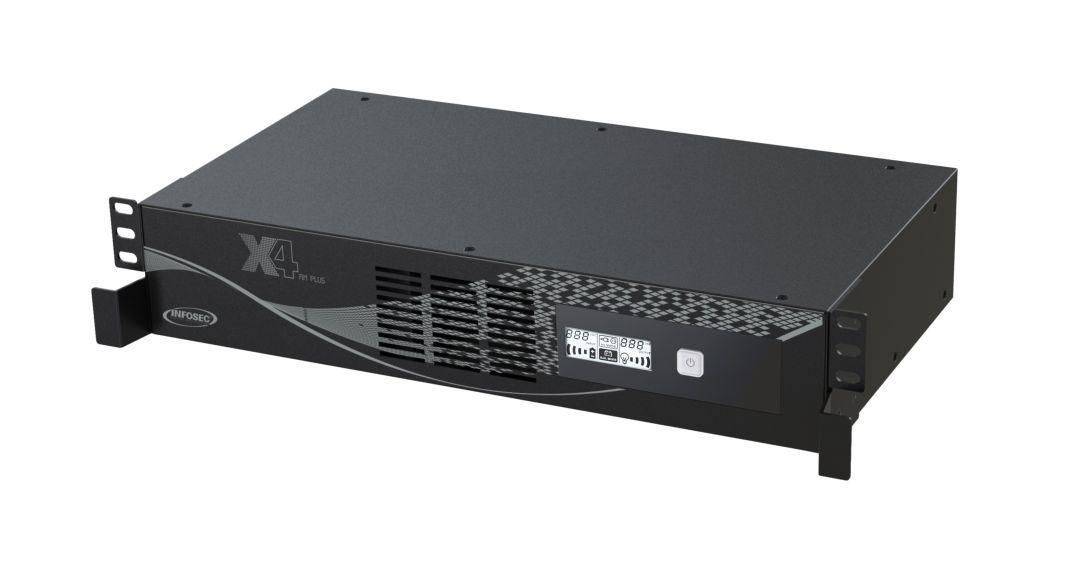 Infosec Line Interactive UPS 1000 VA 8 IEC-uitgangen - 2 FR/SCHUKO-uitgangen -- 2 jaar garantie ---1