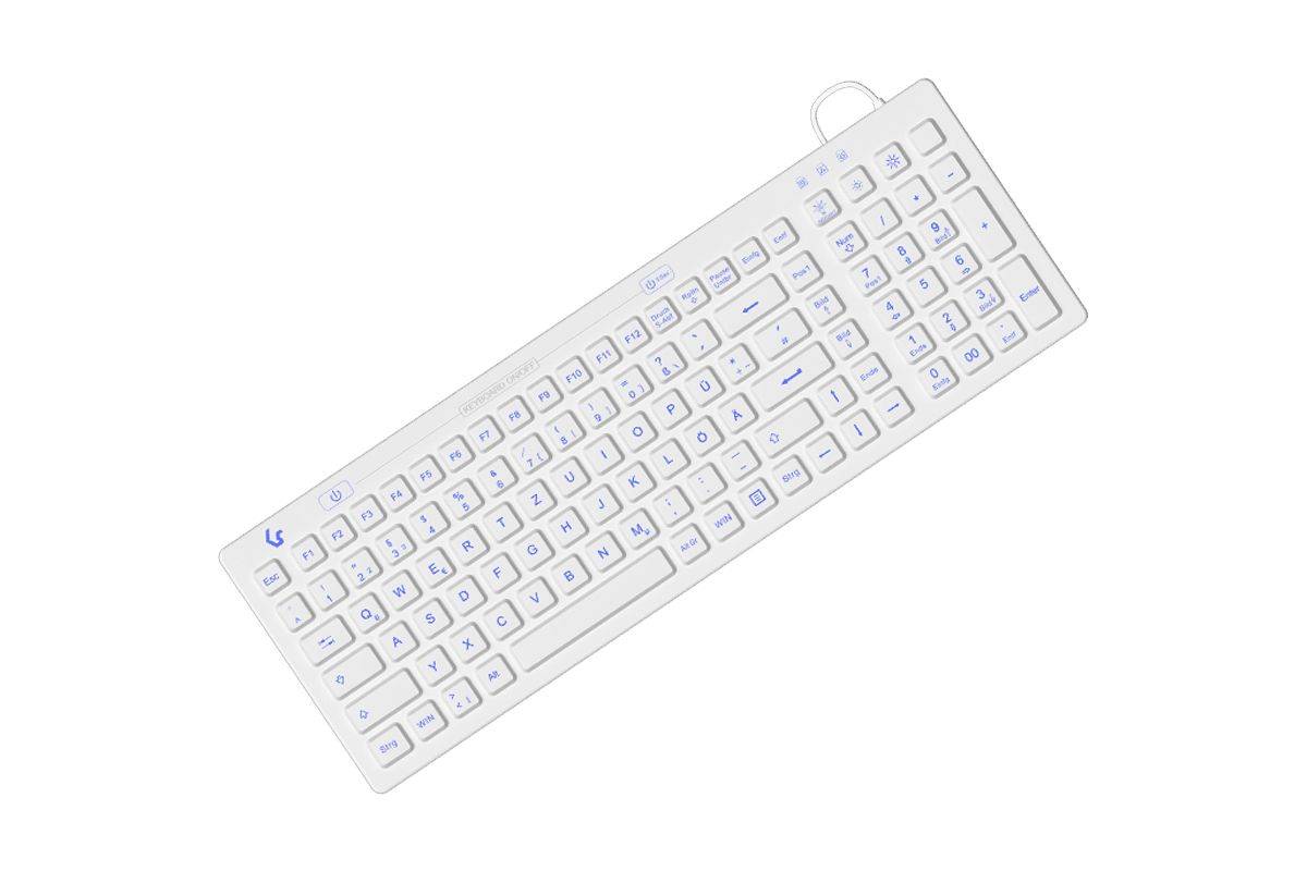 KeySonic KSK-6031INEL-Wh (DE) toetsenbord Industrieel USB QWERTZ Engels Wit-0