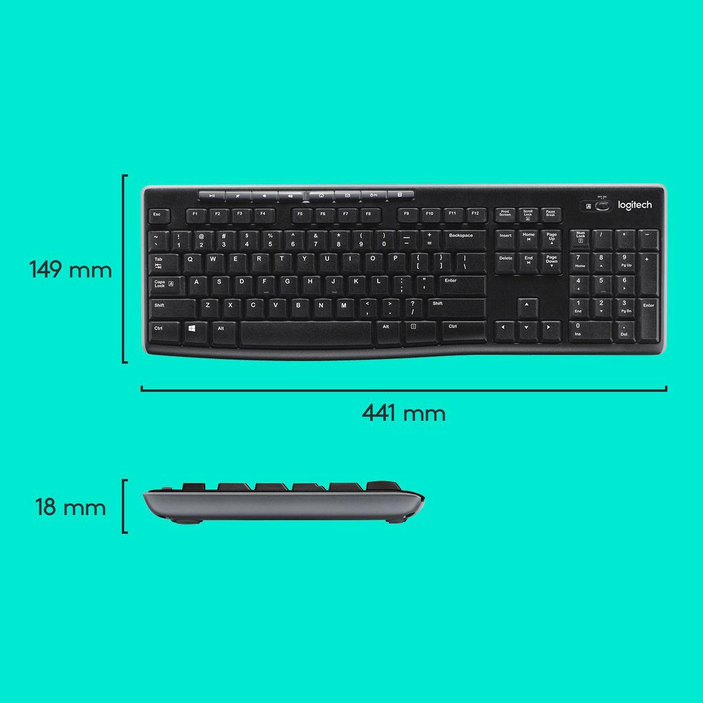 Symboolafbeelding voor Logitech MK270 draadloos toetsenbord en muiscombinatie