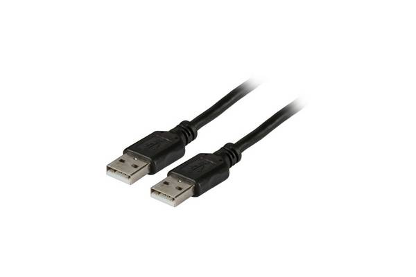EFB USB 2.0 aansluitkabel AA, mannelijk-mannelijk, 1,8 m, zwart, klassiek