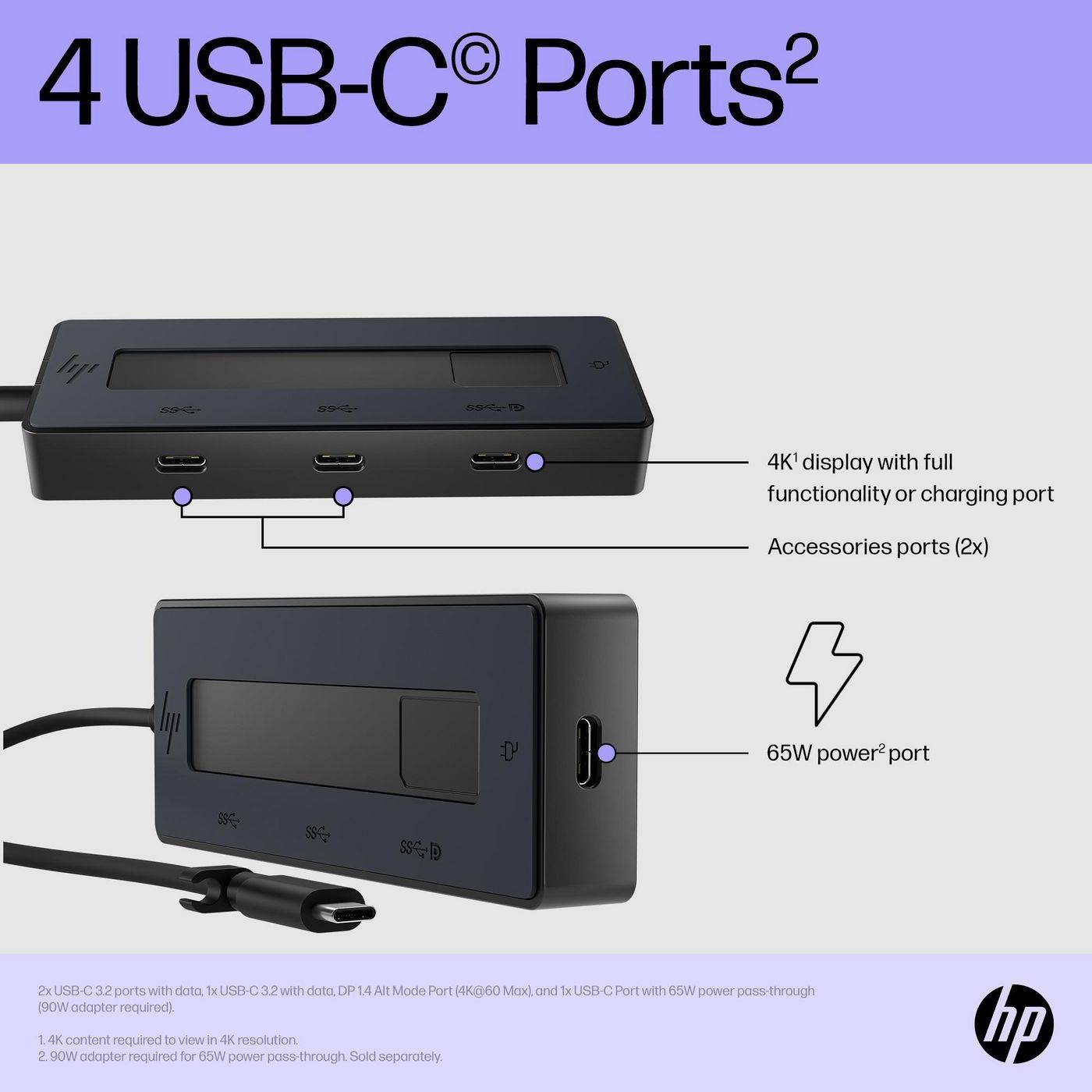 Symboolafbeelding voor HP 4K USB-C Multiport Hub