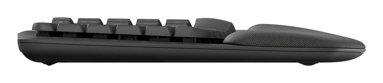 Logitech Wave Keys draadloos ergonomisch toetsenbord met een comfortabele polssteun.-3