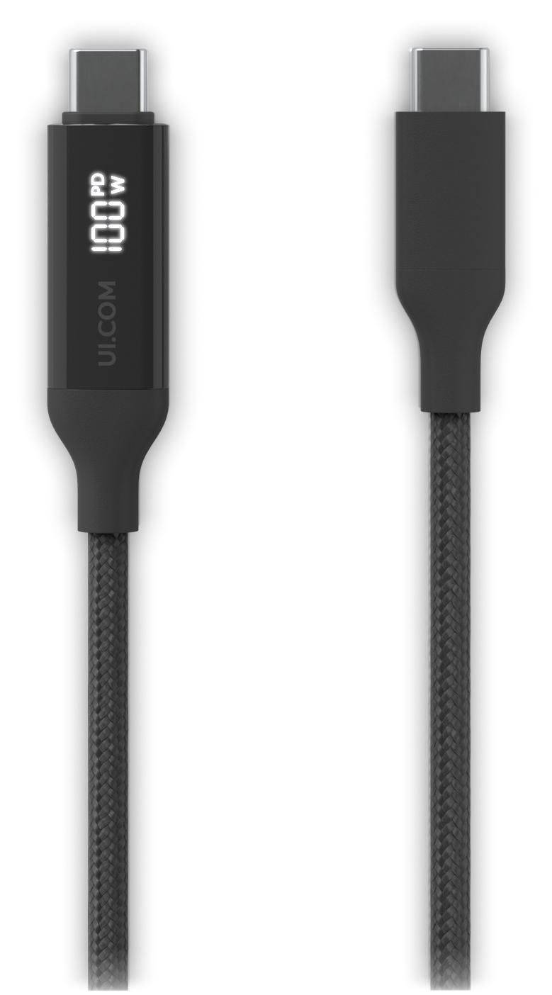 Ubiquiti USB-C-kabel met laadindicator, 100W, zwart/koelgrijs, 7 m-1