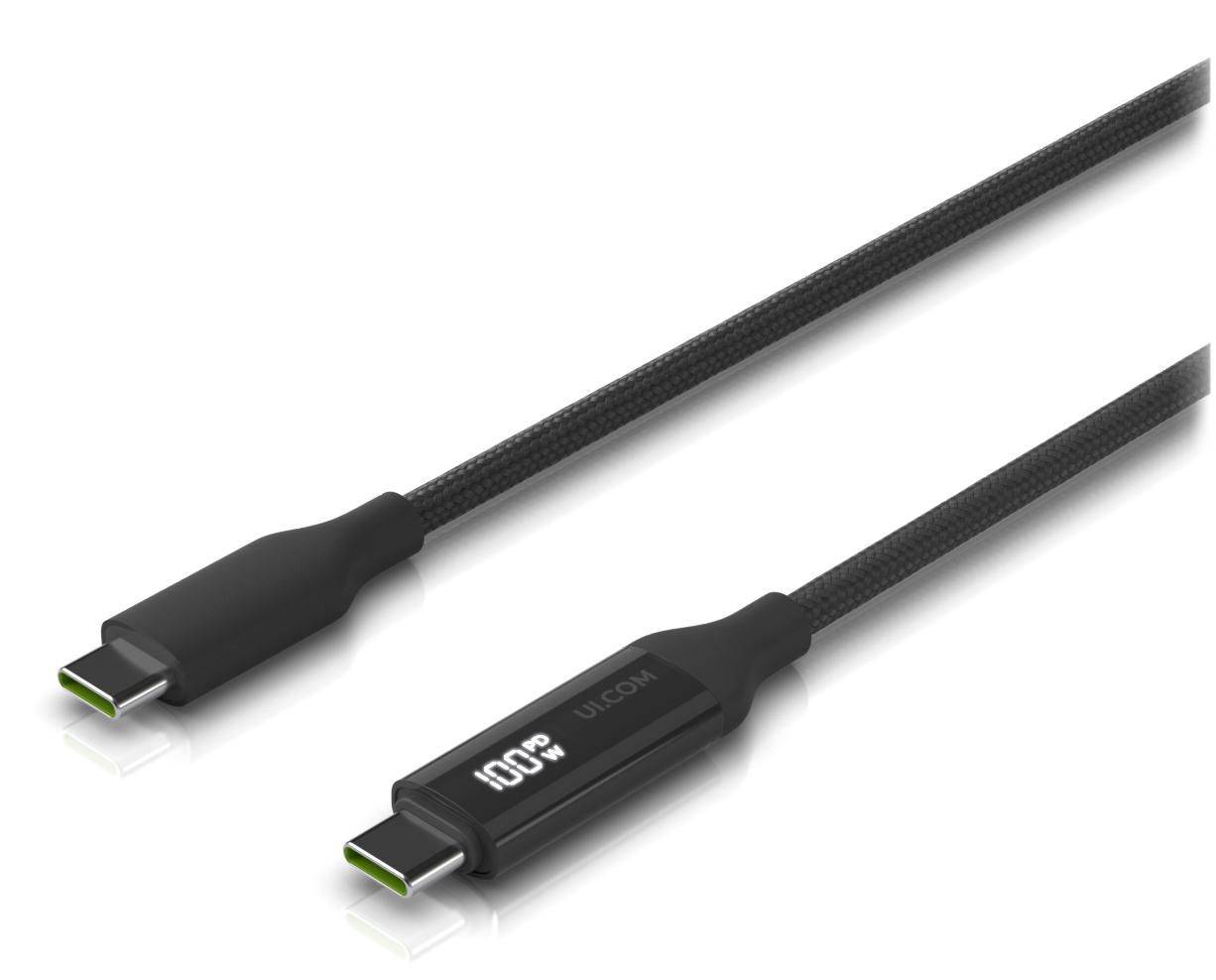 Ubiquiti USB-C-kabel met laadindicator, 100W, zwart/koelgrijs, 7 m-2