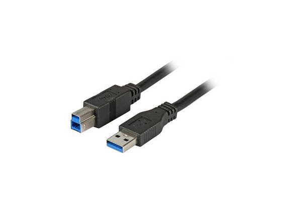 EFB Elektronik 1,8 m USB 3.0 A/B USB-kabel USB 3.2 Gen 1 (3.1 Gen 1) 1,8 m USB A USB B Zwart