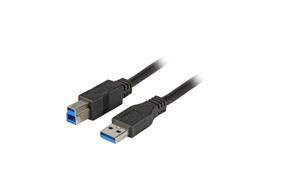 EFB Elektronik 1,8 m USB 3.0 A/B USB-kabel USB 3.2 Gen 1 (3.1 Gen 1) 1,8 m USB A USB B Zwart-0