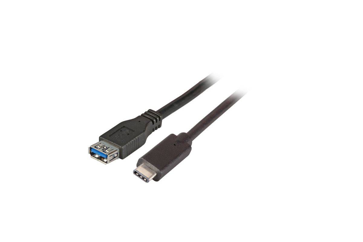 EFB Elektronik K5313SW.0.2 USB-kabel USB 3.2 Gen 1 (3.1 Gen 1) 0,2 m USB C USB A Zwart-0