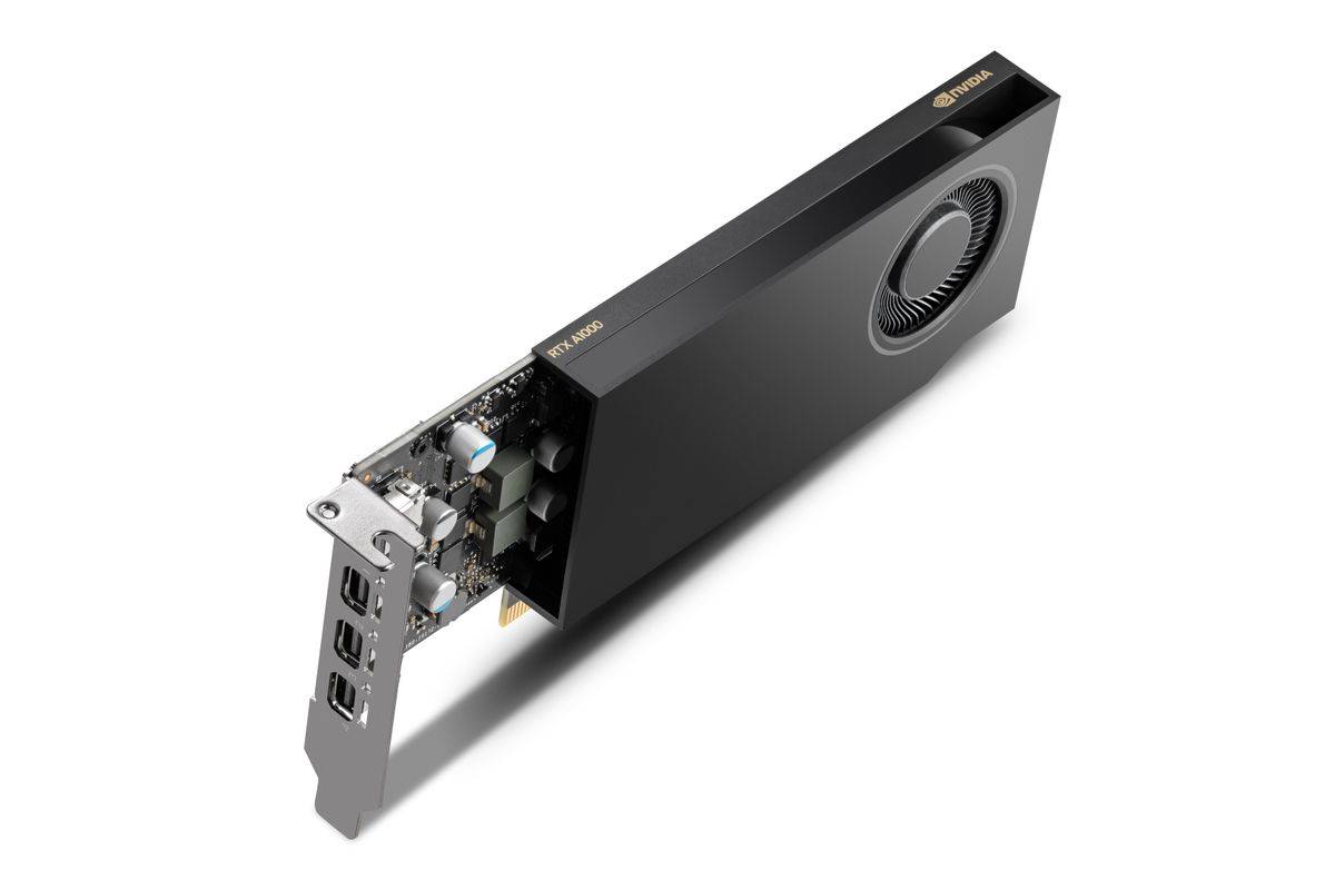 PNY NVIDIA A1000 8GB GDDR6 128-BIT, LOW PROFILE, PCIE 4.0 X8, SINGLE SLOT, 4 X MINI DISPLAYPORT 1.4A, 50W, LP BRACKET, S-0