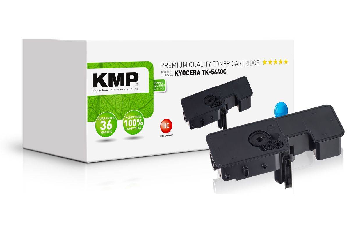 KMP-toner voor Kyocera TK-5440C PA2100/MA2100-serie, cyaan, 2400 pagina's, gereviseerd.-0