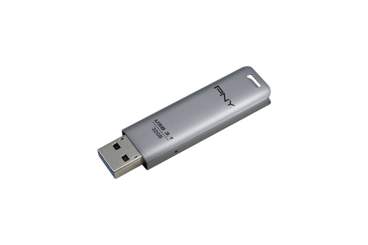 PNY FD32GESTEEL31G-EF USB stick 32 GB 3.2 Gen 1 (3.1 Gen 1) Roestvrijstaal-1