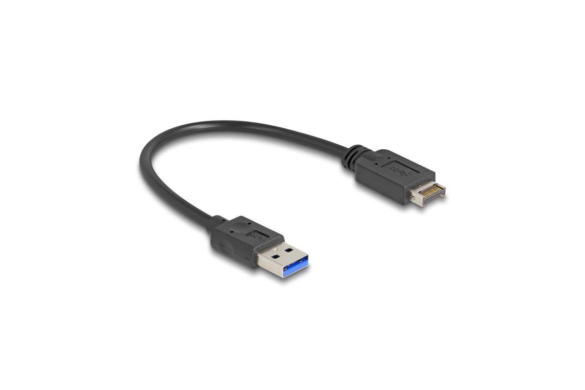 Delock USB 10 Gbps Cable USB Type-E Key A 20 pin male to USB Type-A male 30 cm-0