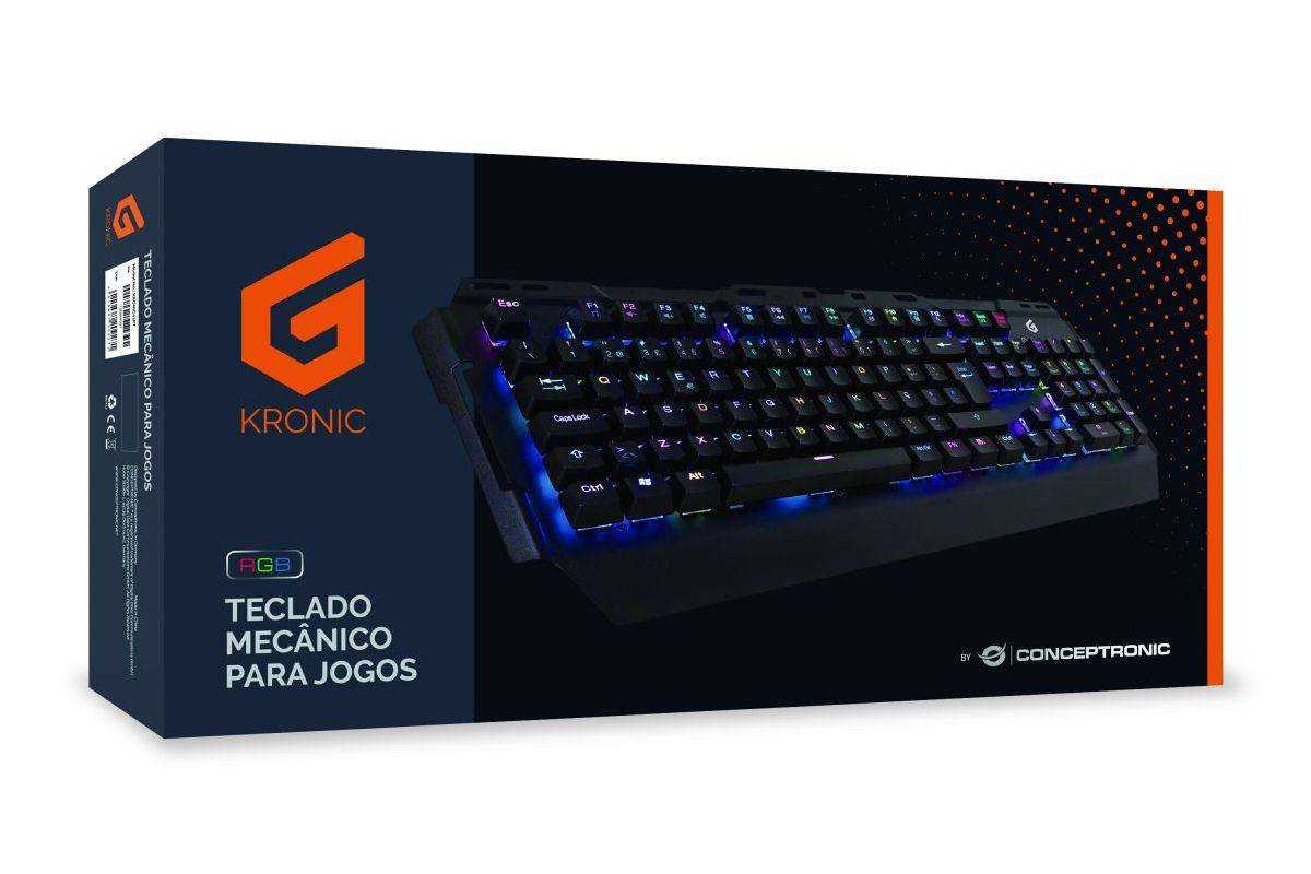 Conceptronic KRONIC toetsenbord Gaming USB QWERTY Portugees Zwart-1