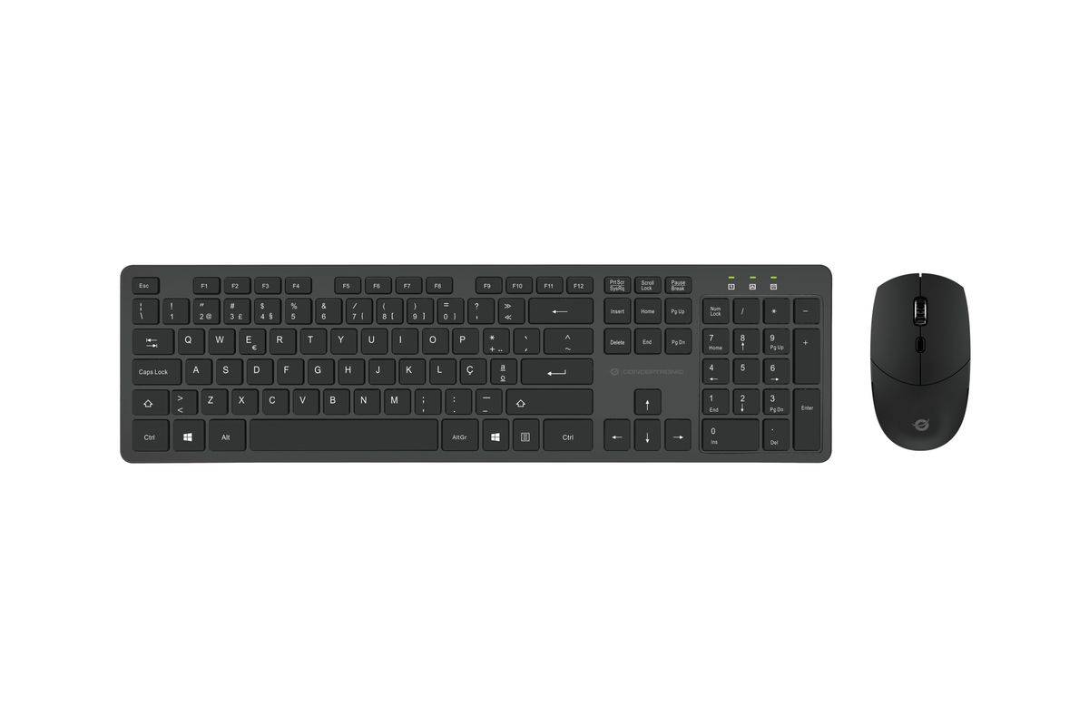 Conceptronic ORAZIO01PT toetsenbord Inclusief muis Kantoor RF Draadloos QWERTY Portugees Zwart-0