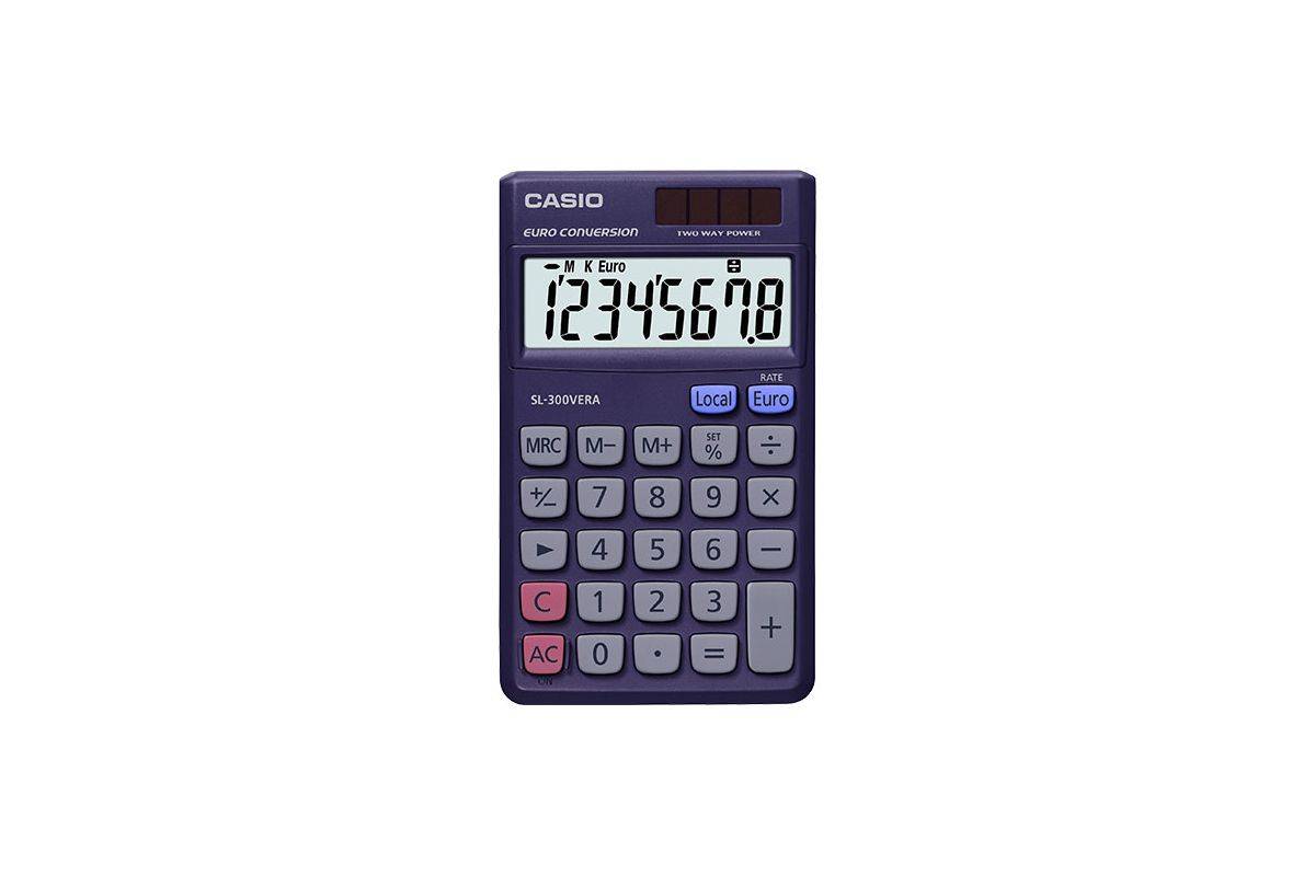 Casio SL-300VERA rekenmachine zakrekenmachine met display paars-0