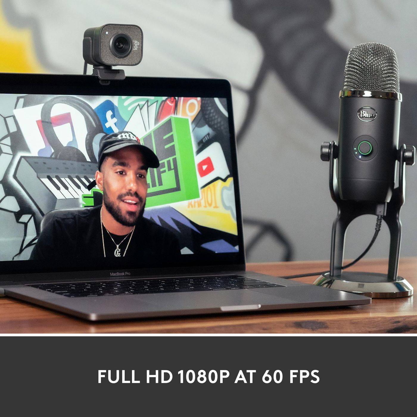 Symboolafbeelding voor Logitech Webcam StreamCam, HD 1080p, grafiet 1920x1080, 30 FPS, USB, detailhandel