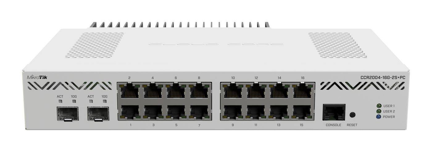 MikroTik Core Router 2004-16G-2S+ met Annapurna Labs Alpine v2 CPU met 4x ARMv8-A Cortex-A57 cores EU-0