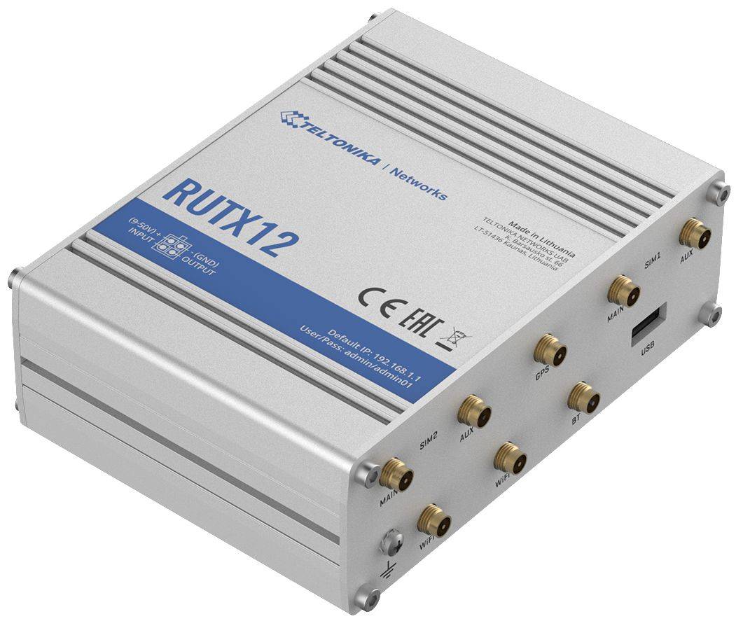 Teltonika Networks RUTX12 DUAL LTE CAT 6 INDUSTRIËLE CELLULAIRE ROUTER-1