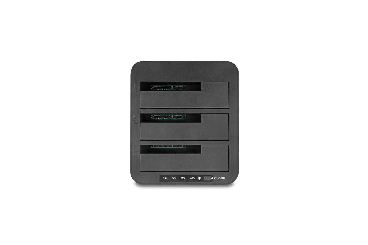 Delock USB Docking Station for 3 x SATA HDD / SSD with 1:2 Clone Function-1