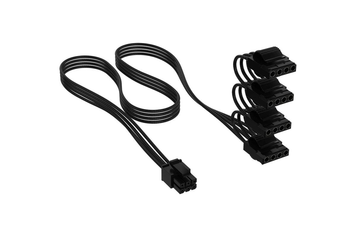 CORSAIR PATA-voedingskabel, 750 mm, los. Met mantel, zwart-0