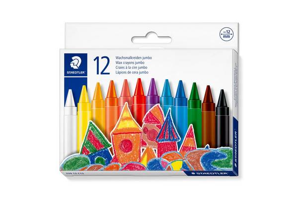 STAEDTLER waskrijtjes Noris jumbo set van 12 stuks 12 mm winkelprijs