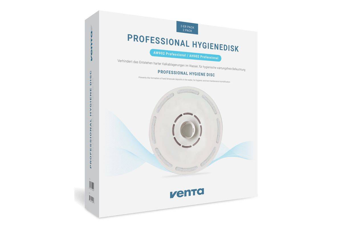 Venta Hygienedisk Pro. Ontkalkt en reinigt hygiënisch. Verpakking van 2 stuks.-1