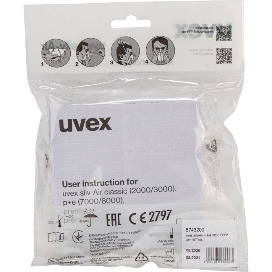 uvex silv-Air class.3200 FFP2 3x-2