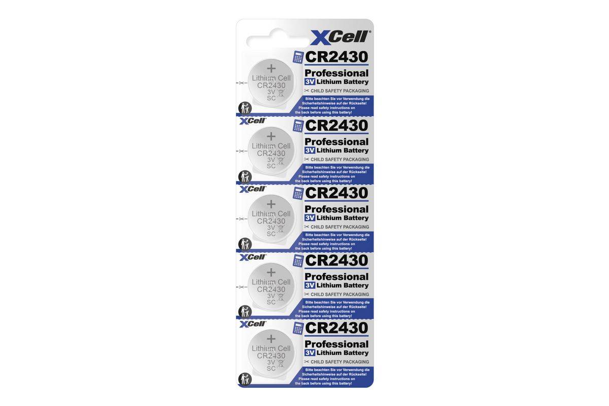 XCell knoopcelbatterij CR2430 3V 290mAh 5 stuks.-1