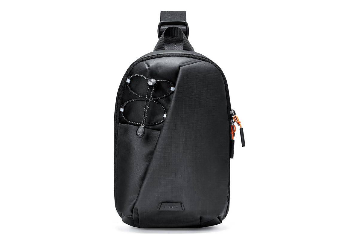 Inateck FB01003 zwarte unisex schoudertas van polyester.-1