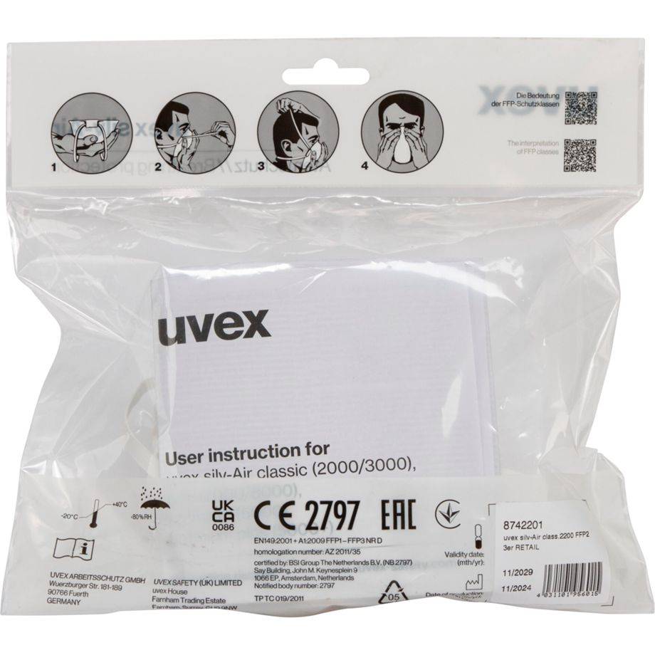 uvex silv-Air class.2200 FFP2 3x-2