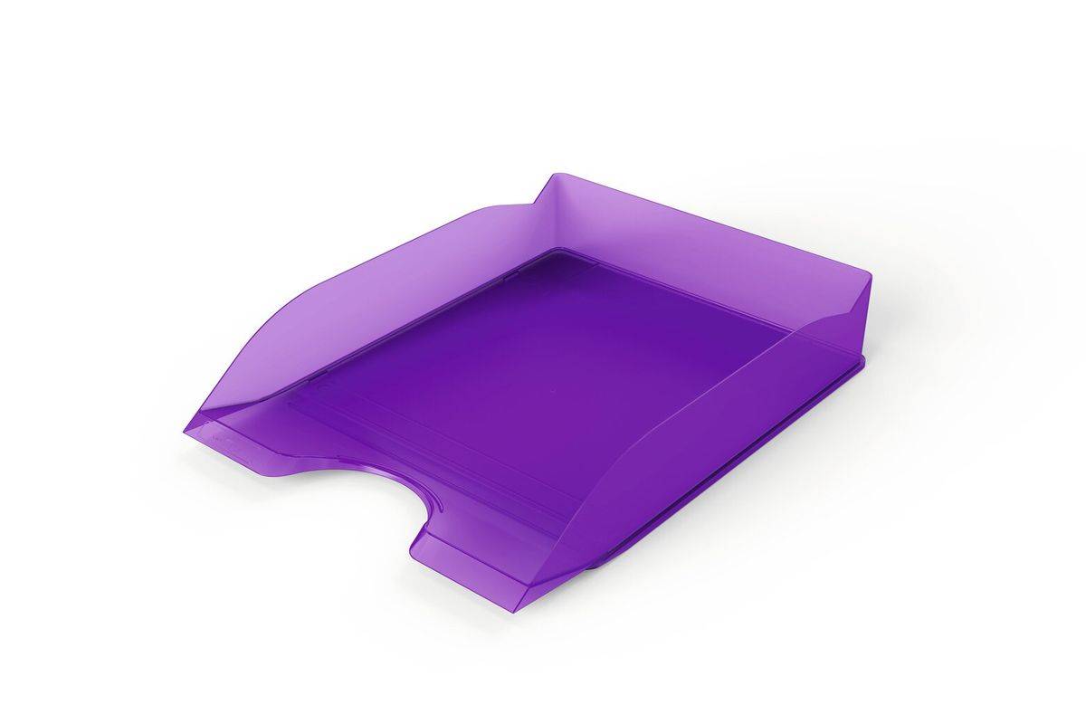 DURABLE Basic stapelbare brievenbakken voor A4-C4 formaat, paars, transparant-0