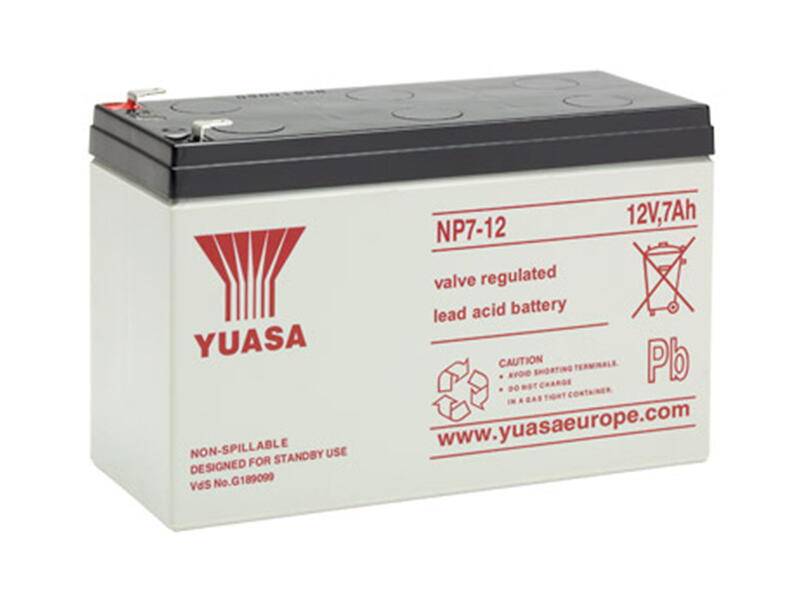 YUASA ACCU-HP7-12/Y Accu: zuur/lood; 12V; 7Ah; AGM; onderhoudsvrij; Uitg: connectoren - 1 stuk-0