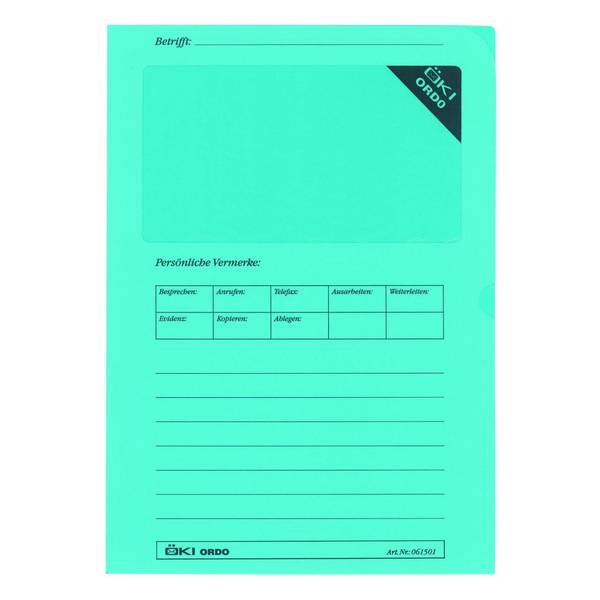 100 ÖKI Documenthoezen, Blauw, Glad (61501)