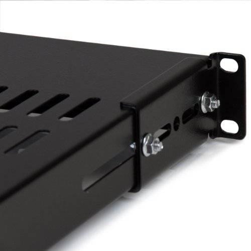 StarTech.com 19" Zware Verstelbare Rackplank - Geventileerd - Zwart - 1U 4POSTRACK25-1