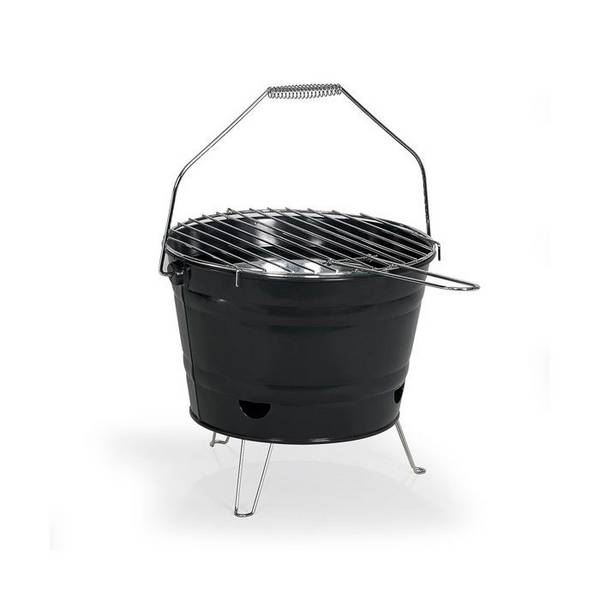 LIVOO Draagbare Houtskoolbarbecue - DOC327N - 27 cm Kookoppervlak - Opvouwbare Poten