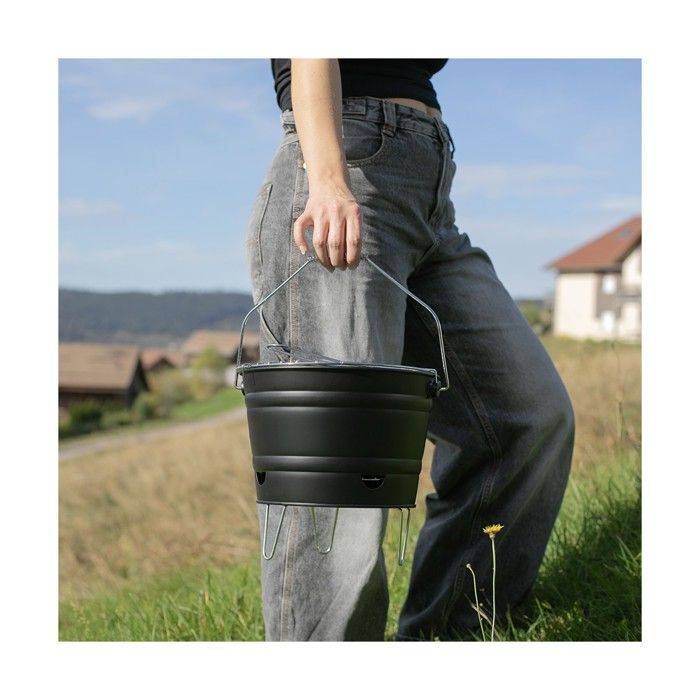 LIVOO Draagbare Houtskoolbarbecue - DOC327N - 27 cm Kookoppervlak - Opvouwbare Poten-1