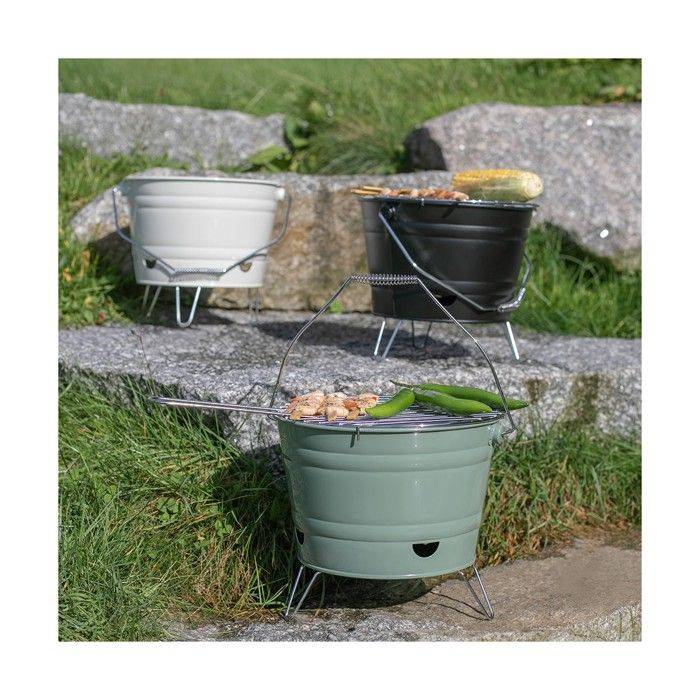 LIVOO Draagbare Houtskoolbarbecue - DOC327N - 27 cm Kookoppervlak - Opvouwbare Poten-2