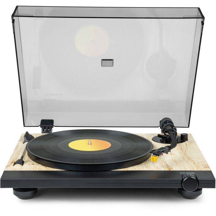 THOMSON TT702 Draaitafel - 33 en 45 RPM - Audio Technica AT91 Cartridge - Hout en Zwart-0