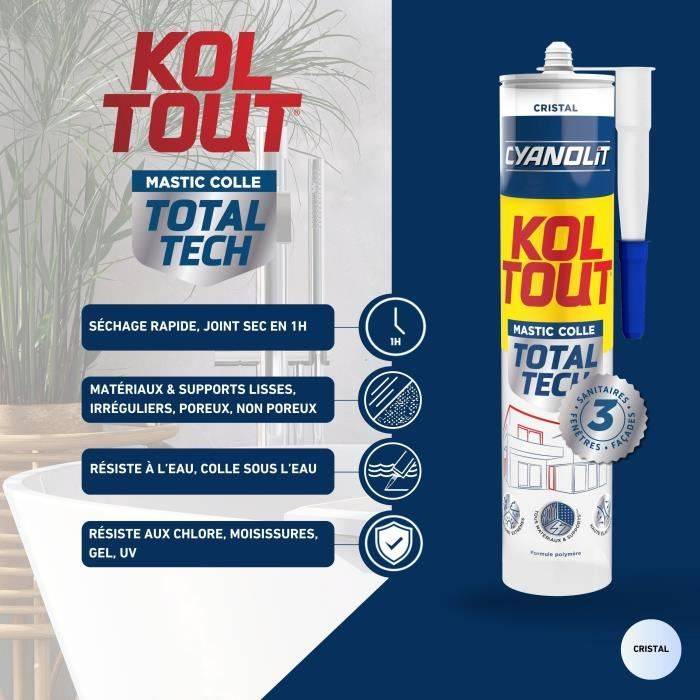 CYANOLIT Total tech Crystal Lijm - 290 ml Cartridge - Transparant - Multi-materiaal en Flexibel-3