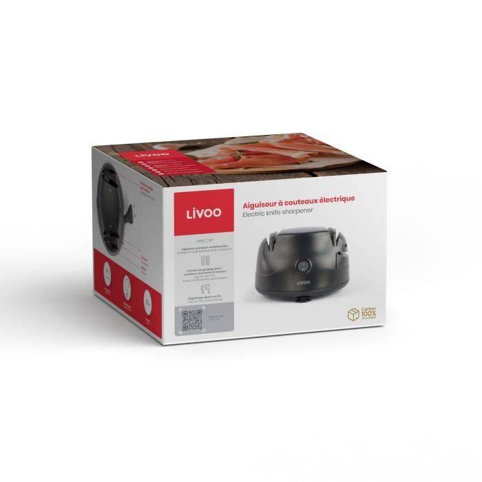 LIVOO Elektrische Messenslijper - 60W - 4 Sleuven voor Messen - DOM394-3