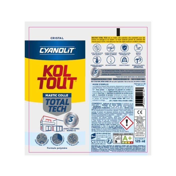 Cyanolit Total Tech Lijm 125 ml - Crystal - Transparant en Veelzijdig-1