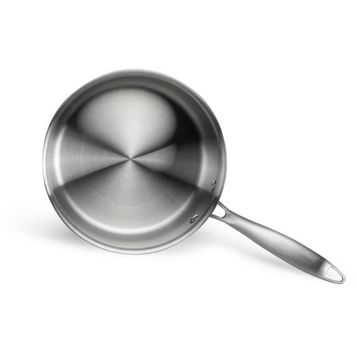 LIVOO MEP160 18 cm Brigade RVS Steelpan - Drievoudig RVS - Geschikt voor Alle Fornuizen, Inclusief Inductie - Gemaakt in-2