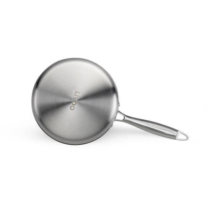 LIVOO MEP160 18 cm Brigade RVS Steelpan - Drievoudig RVS - Geschikt voor Alle Fornuizen, Inclusief Inductie - Gemaakt in-3