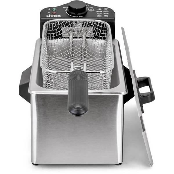 LIVOO Frituurpan DOC216 - 3 L - 2000 W - Verwijderbare Kom en Mand